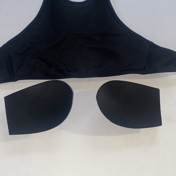 Victoria’s Secret Black Halter High Neck Swim Bikini Bra Crop Top Stretch XS - Picture 5 of 5